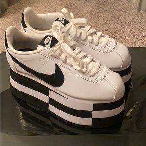comme des garçon Nike Cortez platform sneakers